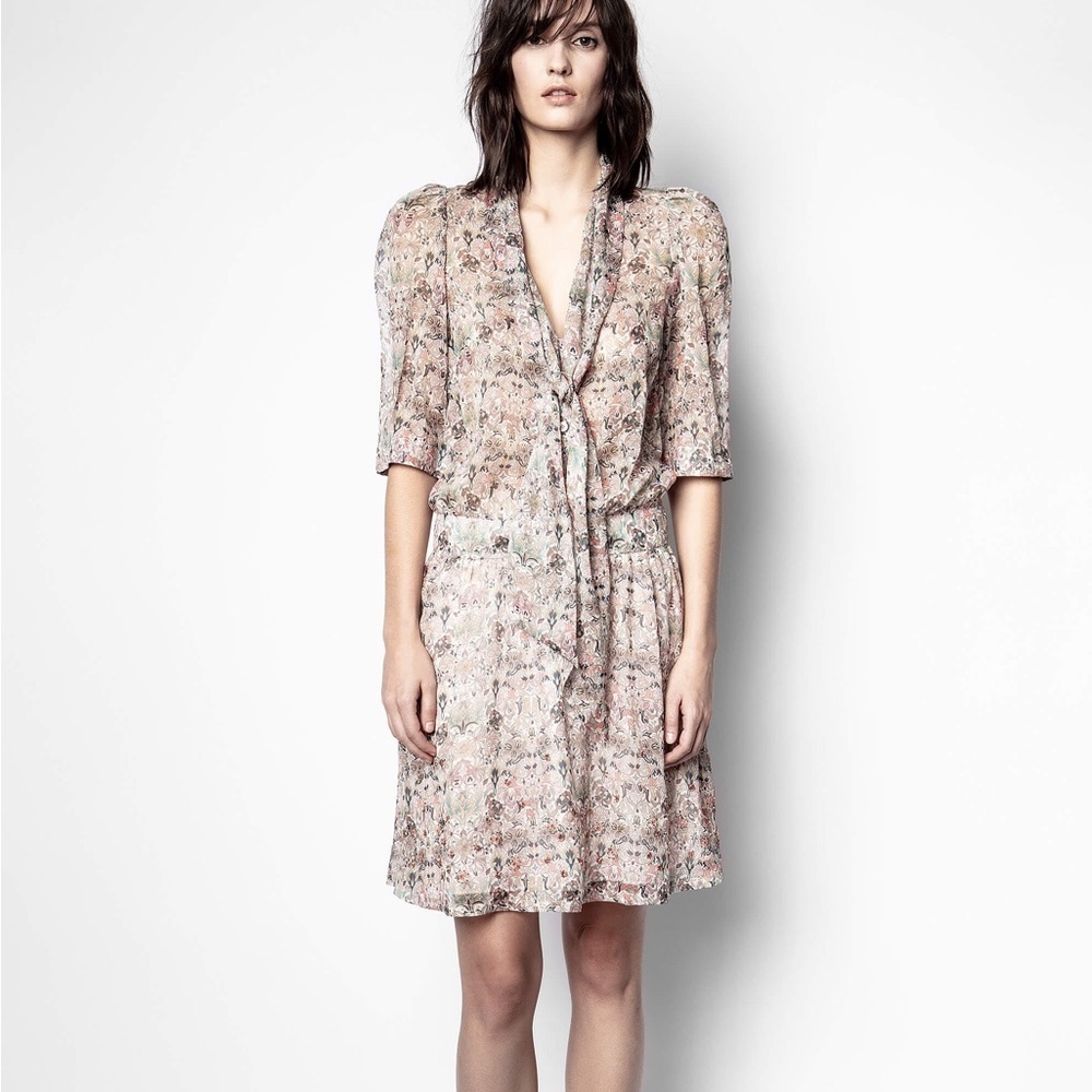 Zadig & Voltaire Raya Mousseline Mini Kaleido Dress